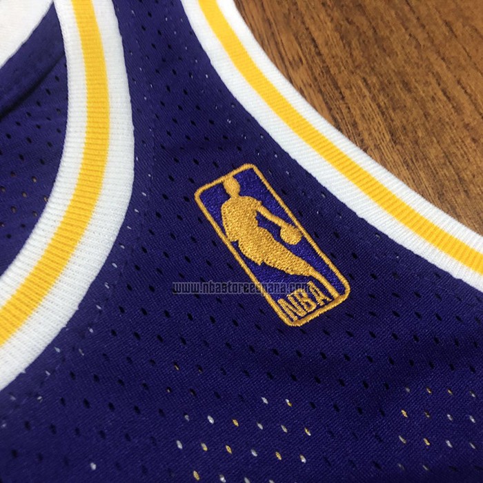 Camiseta Los Angeles Lakers Kobe Bryant NO 24 Mitchell & Ness 2007-08 Violeta
